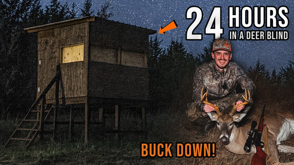 We Stayed 24 HOURS in a Deer Blind!! | Hunting, Cooking, Sleeping (Buck Down)